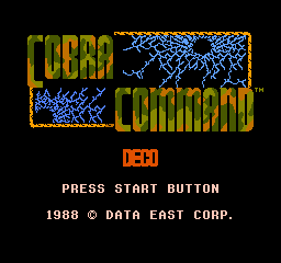 Cobra Command (Japan) Title Screen